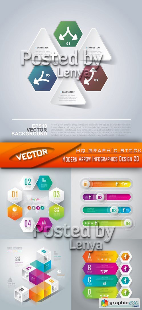 Stock Vector - Modern Arrow Infographics Design 20