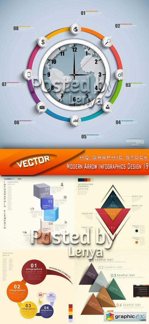 Stock Vector - Modern Arrow Infographics Design 19