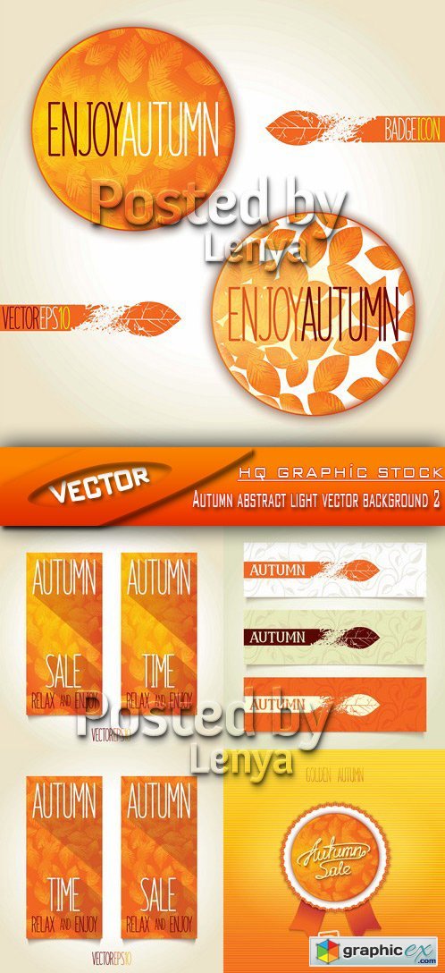Stock Vector - Autumn abstract light vector background 2