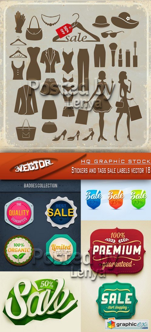 Stock Vector - Stickers and tags sale labels vector 18