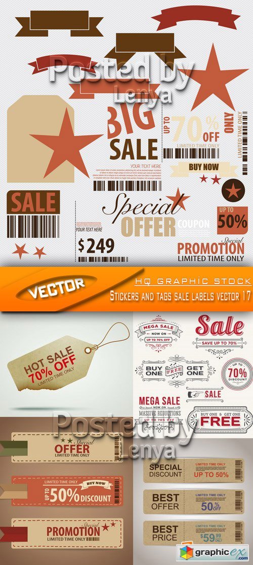 Stock Vector - Stickers and tags sale labels vector 17