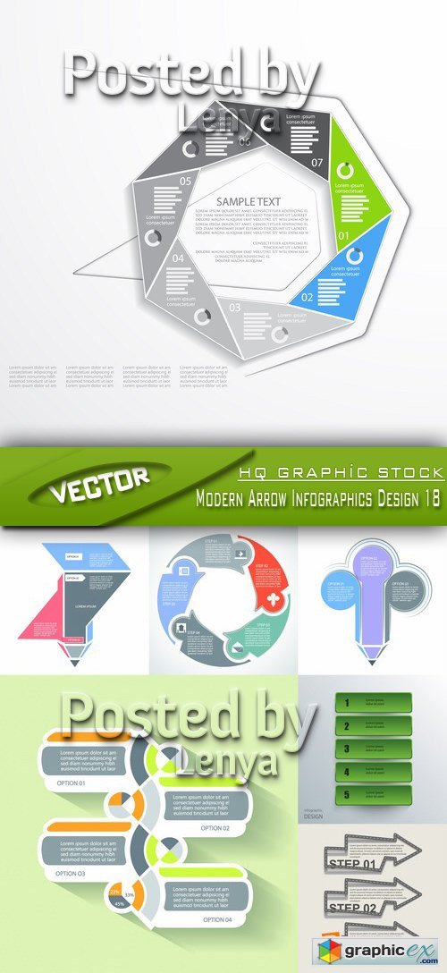 Stock Vector - Modern Arrow Infographics Design 18