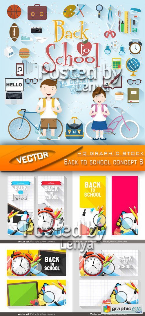 Stock Vector - Back to school concept 8