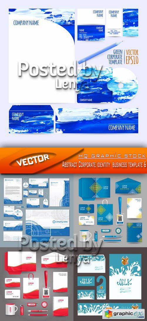 Stock Vector - Abstract Corporate identity business template 6