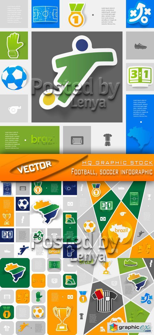 Stock Vector - Football, soccer infographic