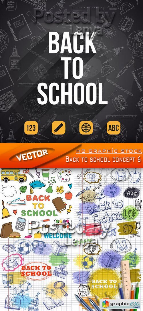 Stock Vector - Back to school concept 6