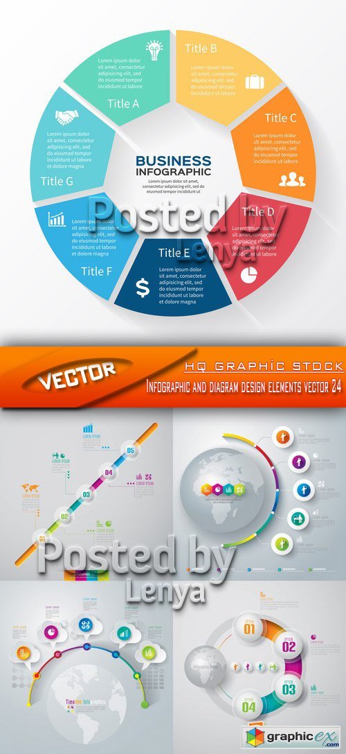 Stock Vector - Infographic and diagram design elements vector 024