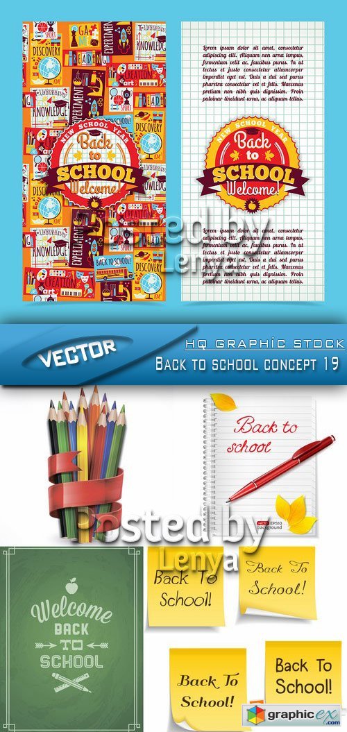Stock Vector - Back to school concept 19