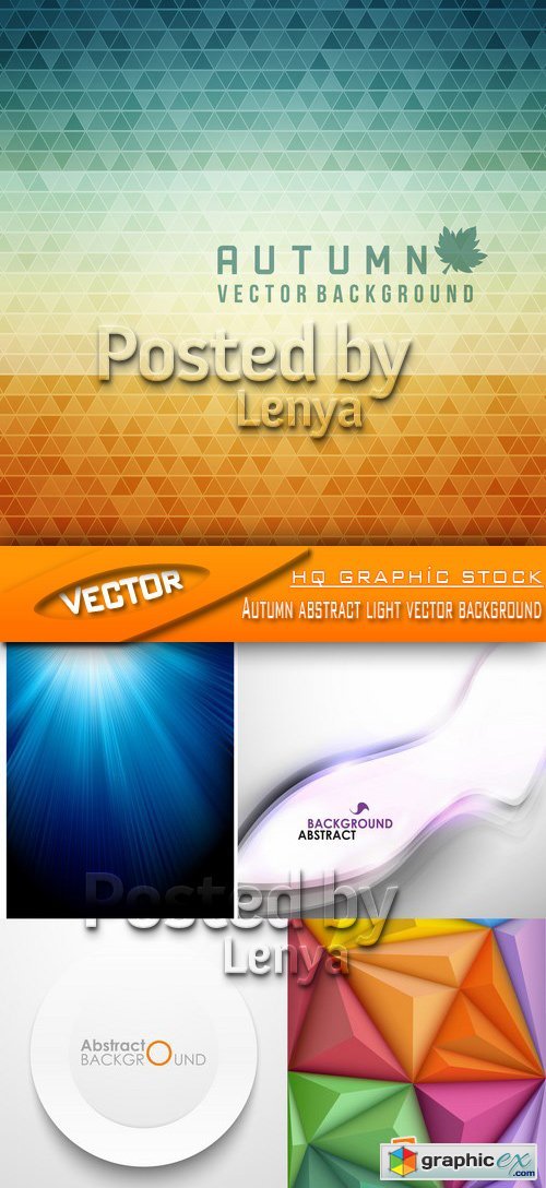 Stock Vector - Autumn abstract light vector background
