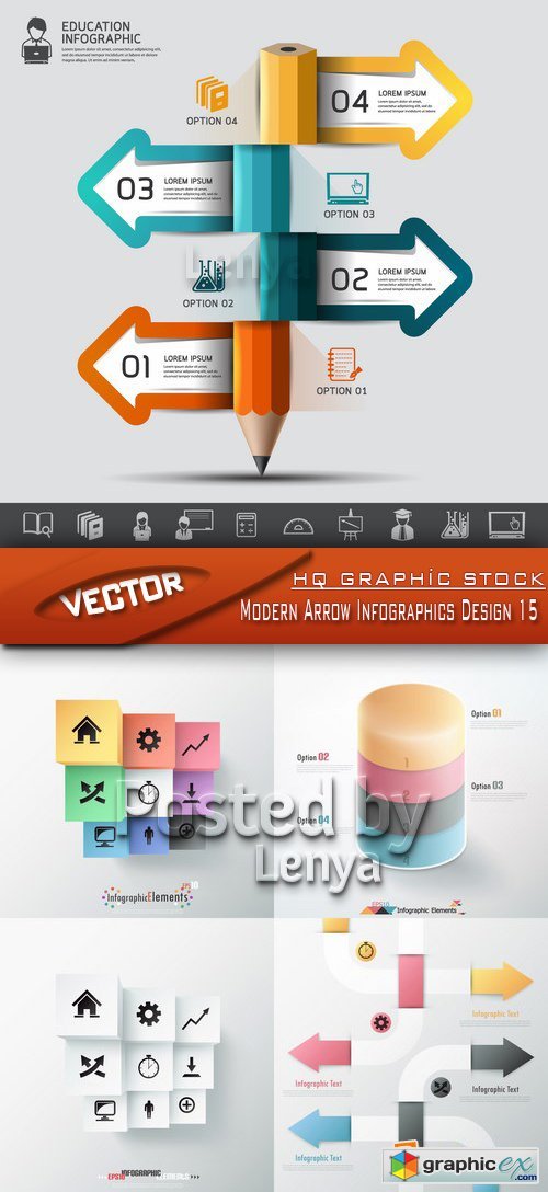 Stock Vector - Modern Arrow Infographics Design 15