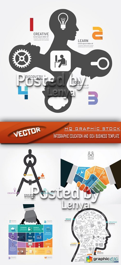 Stock Vector - Infographic education and idea business template