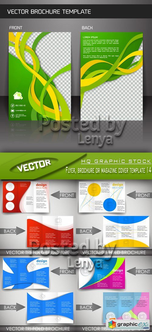 Stock Vector - Flyer, brochure or magazine cover template 14