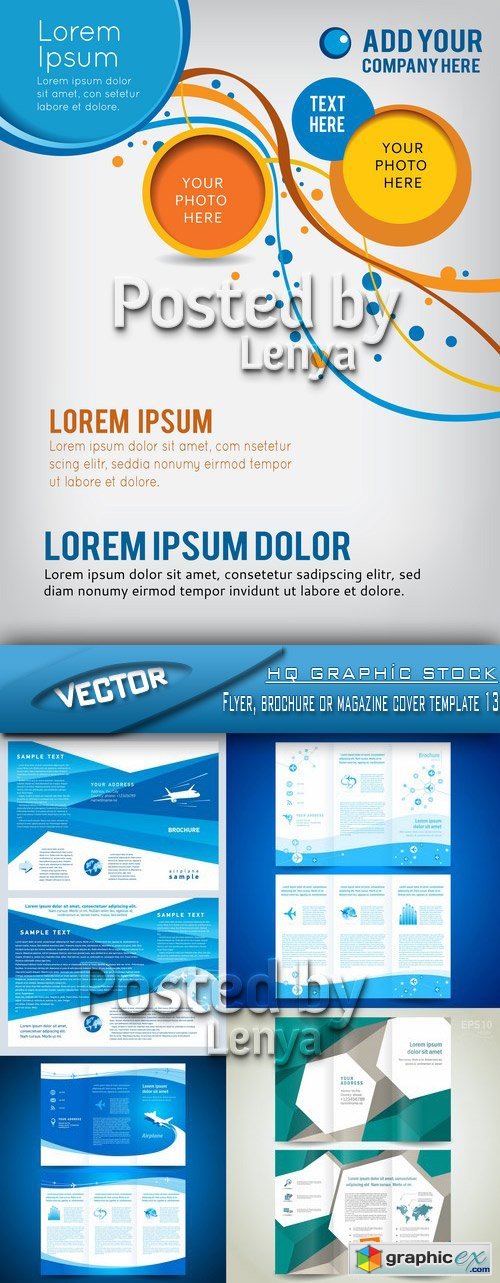 Stock Vector - Flyer, brochure or magazine cover template 13