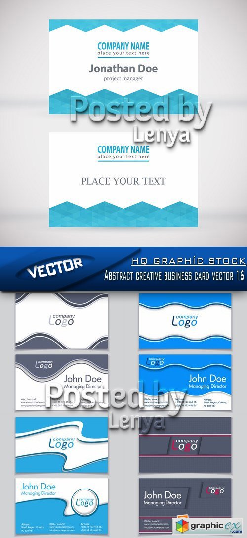 Stock Vector - Abstract creative business card vector 16