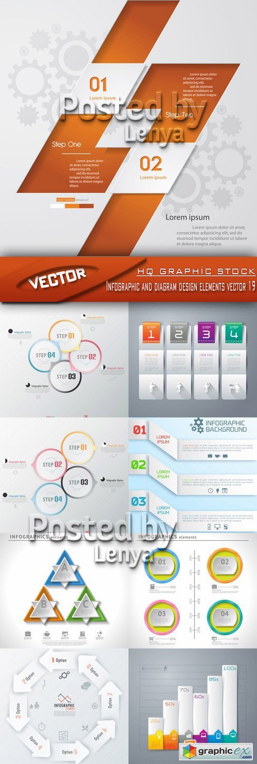 Stock Vector - Infographic and diagram design elements vector 19
