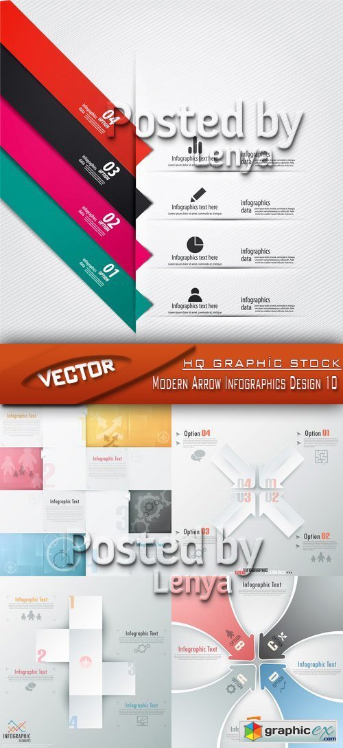 Stock Vector - Modern Arrow Infographics Design 10