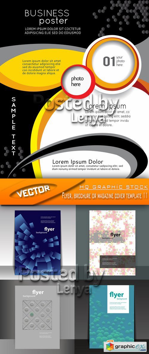 Stock Vector - Flyer, brochure or magazine cover template 11