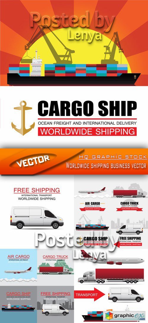 Stock Vector  - Worldwide shipping business vector