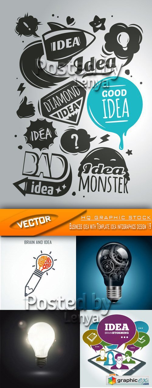 Stock Vector - Business idea with Template idea infographics design 19