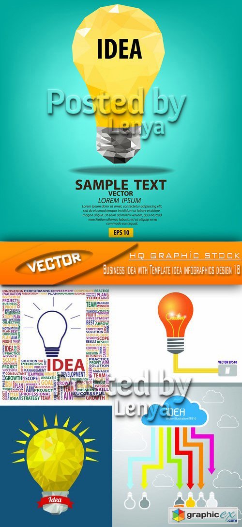 Stock Vector - Business idea with Template idea infographics design 18
