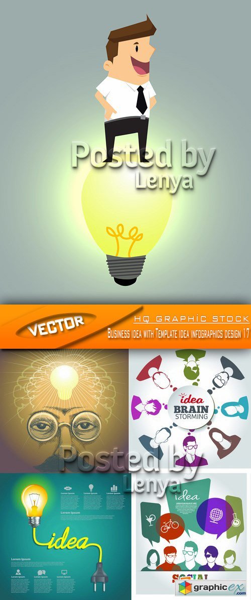Stock Vector - Business idea with Template idea infographics design 17