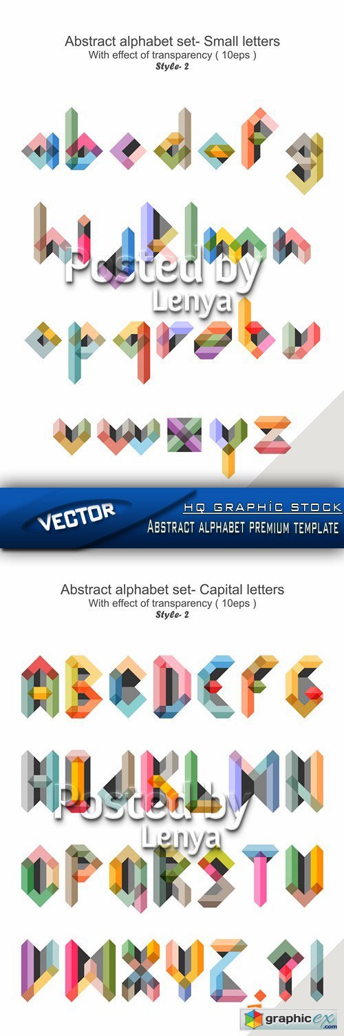 Stock Vector - Abstract alphabet premium template