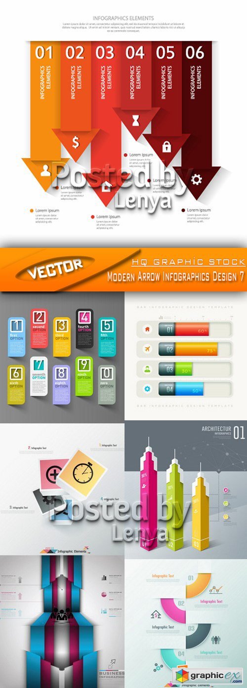 Stock Vector - Modern Arrow Infographics Design 07