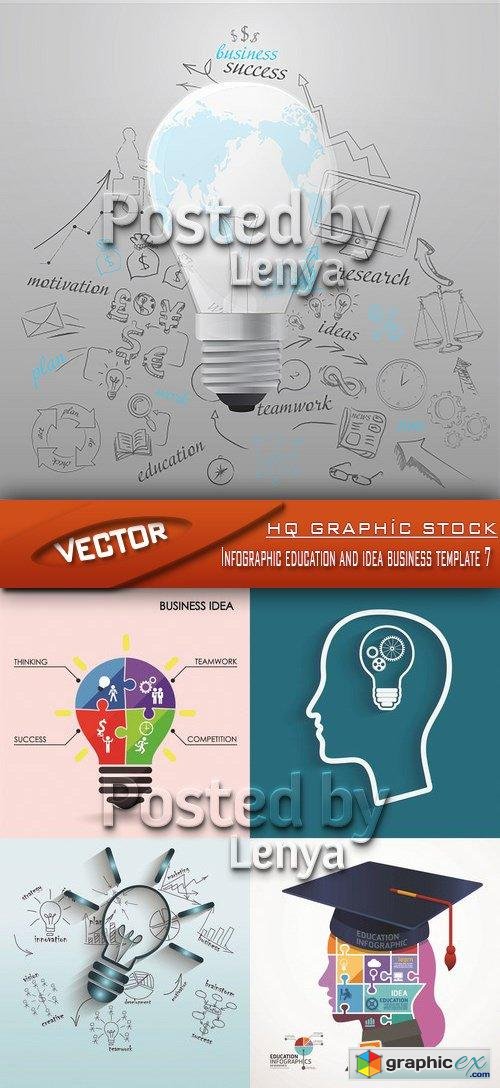 Stock Vector - Infographic education and idea business template 7