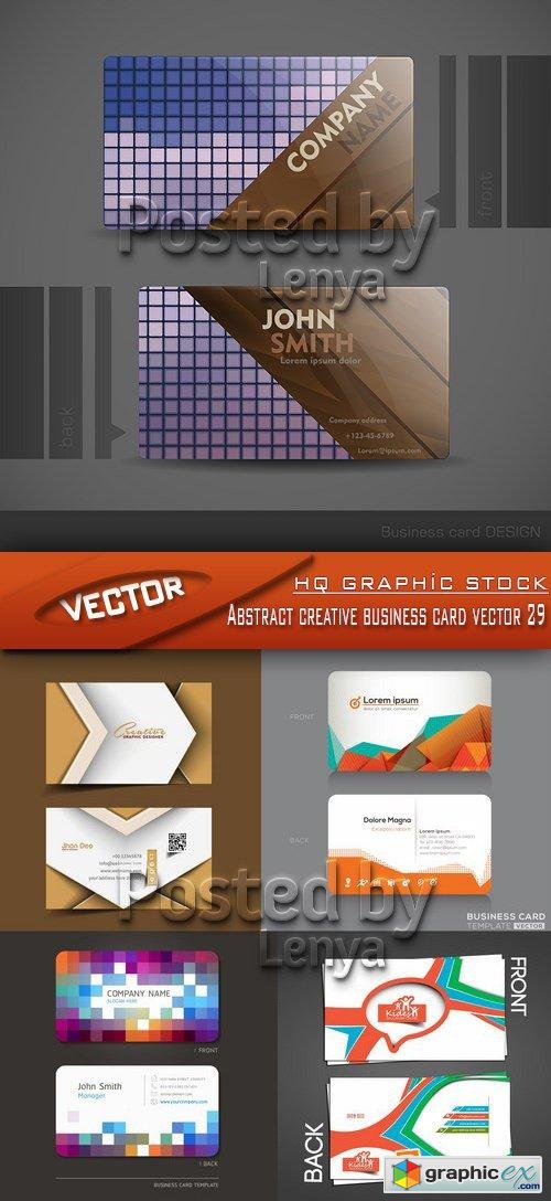 Stock Vector - Abstract creative business card vector 29