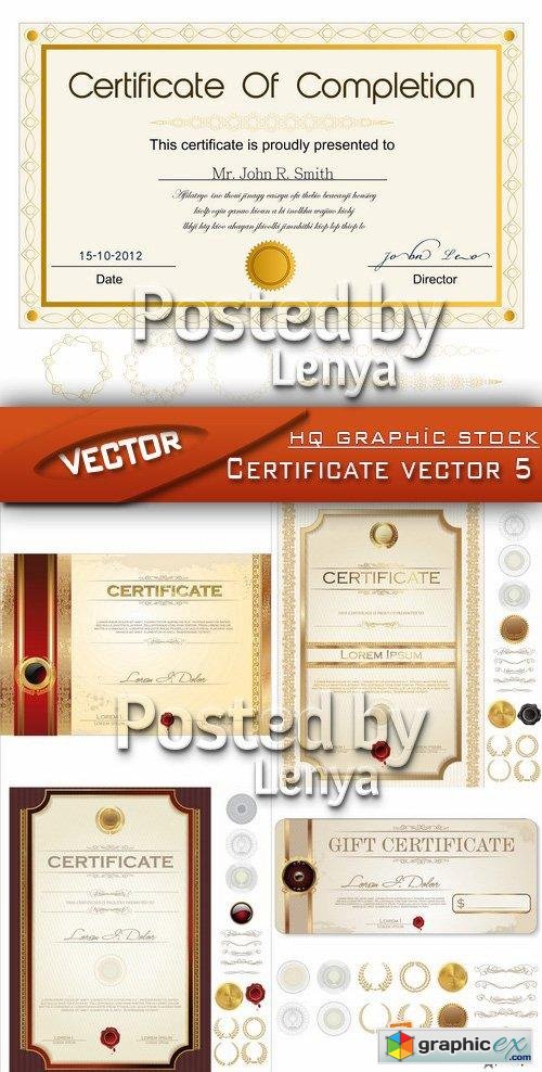 Stock Vector - Certificate vector 5