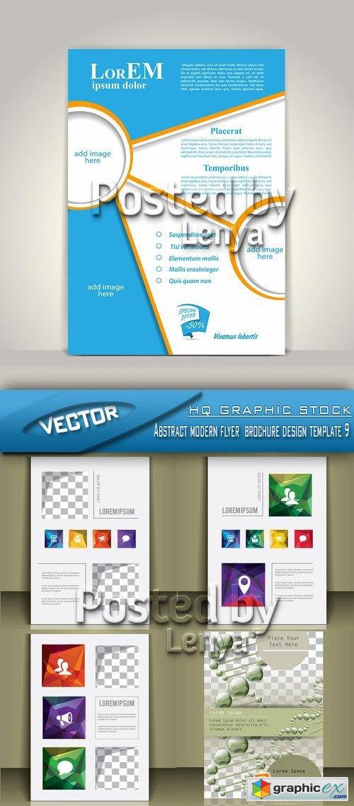 Stock Vector - Abstract modern flyer brochure design template 9