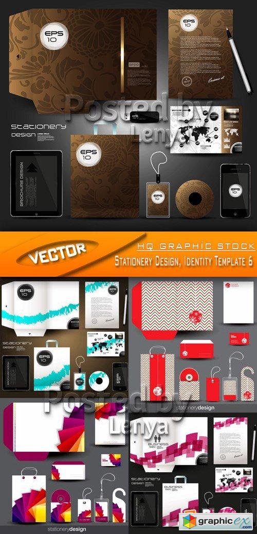 Stock Vector - Stationery Design, Identity Template 6