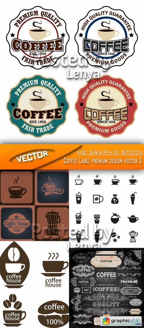 Stock Vector - Coffee Label premium design vector 2