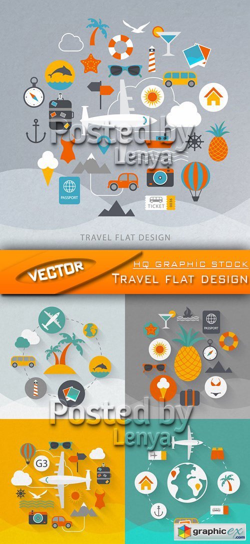 Travel flat design