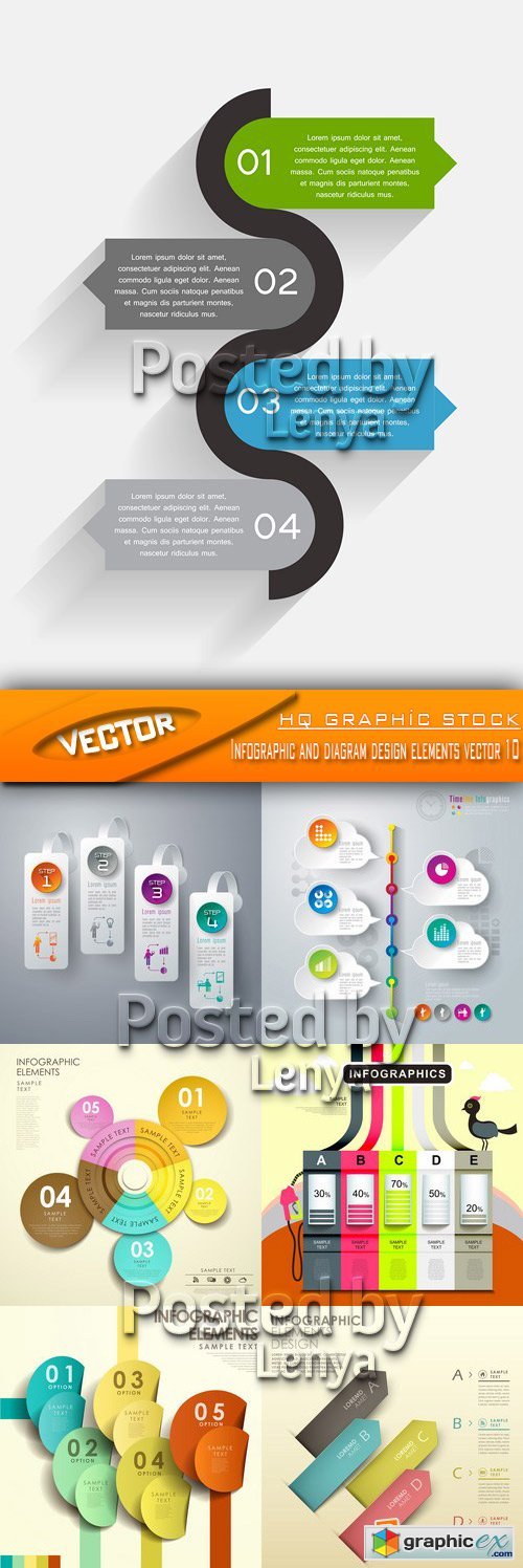 Stock Vector - Infographic and diagram design elements vector 10
