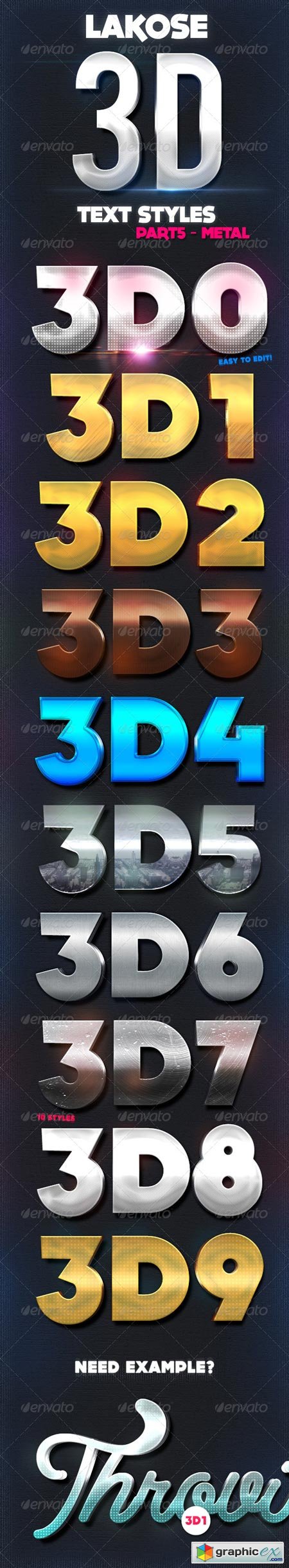 Lakose 3D Text Styles Part 5 8617276