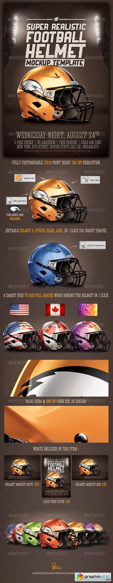 Realistic Football helmet Mockup 8625844