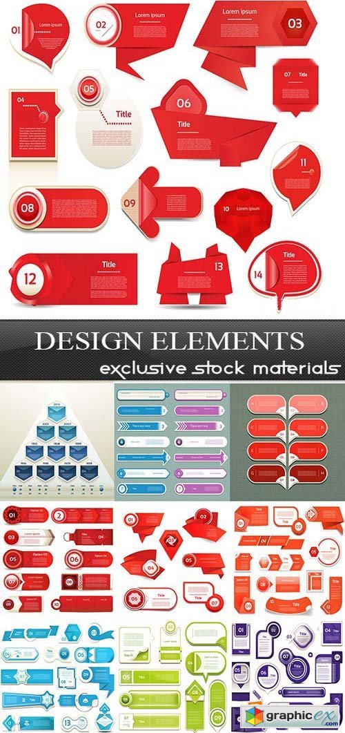 Design Elements Collection, 25xEPS