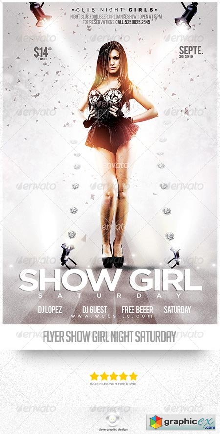 Flyer Show Night Girl Saturday 8392336