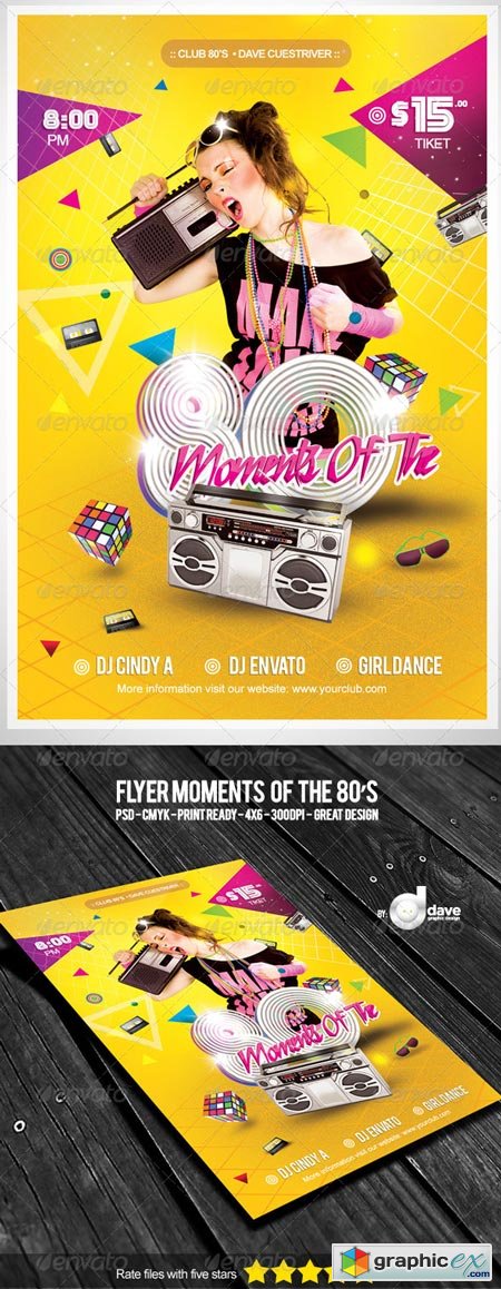 Flyer Moments Of The 80's 5276798