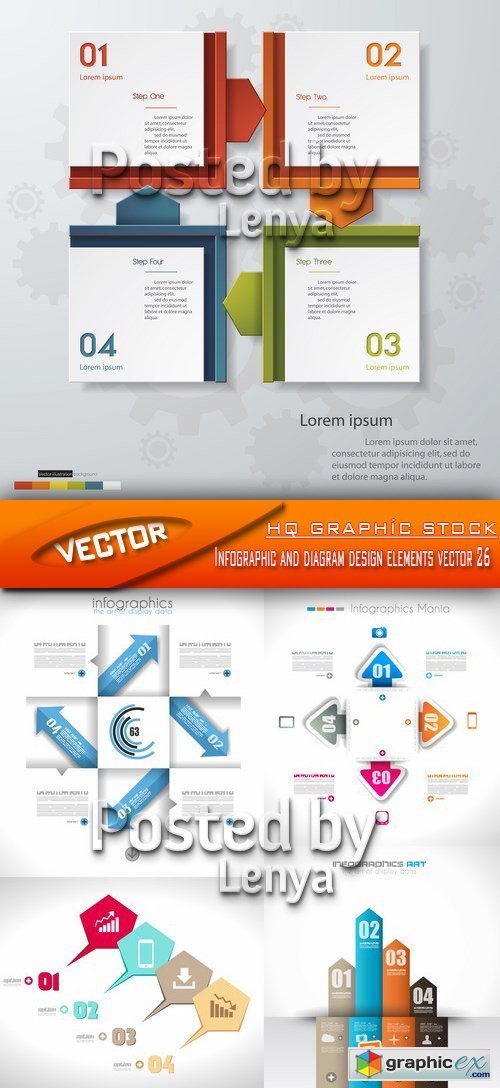 Stock Vector - Infographic and diagram design elements vector 26