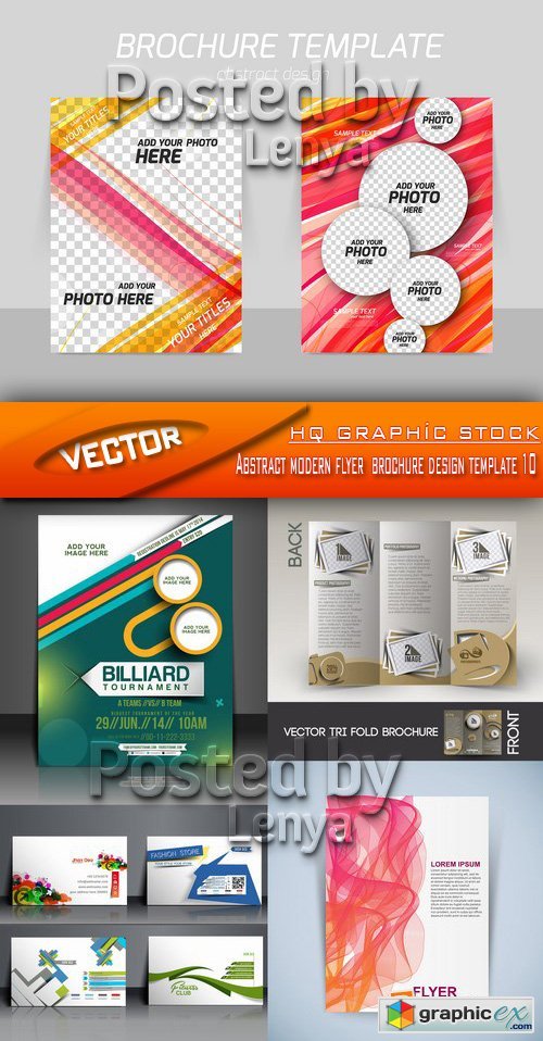 Stock Vector - Abstract modern flyer brochure design template 10