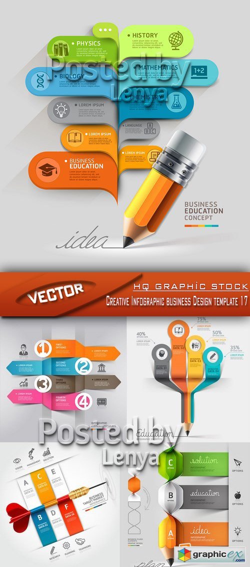 Stock Vector - Creative Infographic business Design template 17