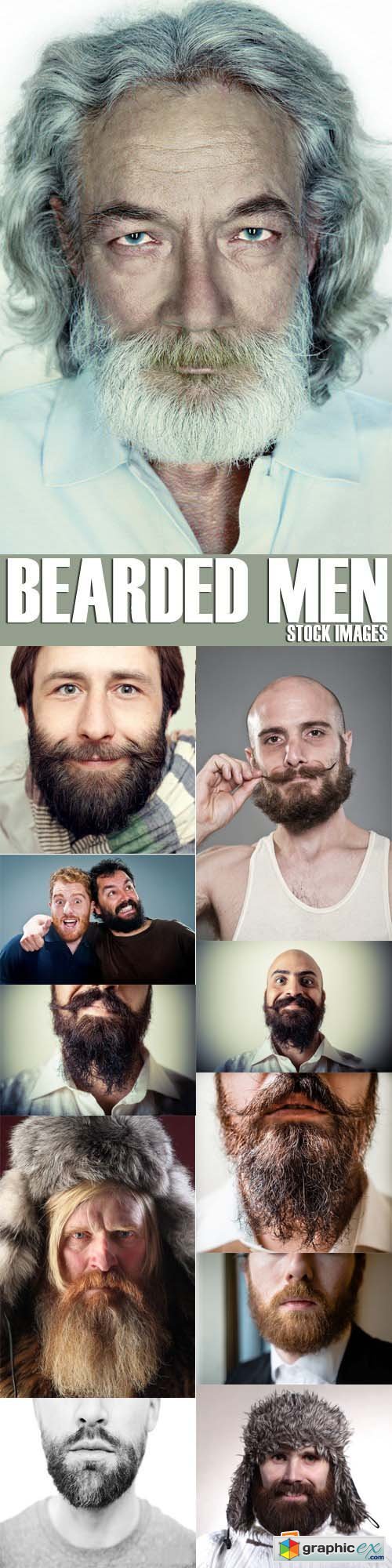 Stock Photos - Bearded men, 25xJPG