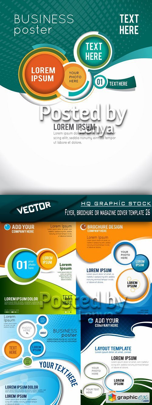 Stock Vector - Flyer, brochure or magazine cover template 26