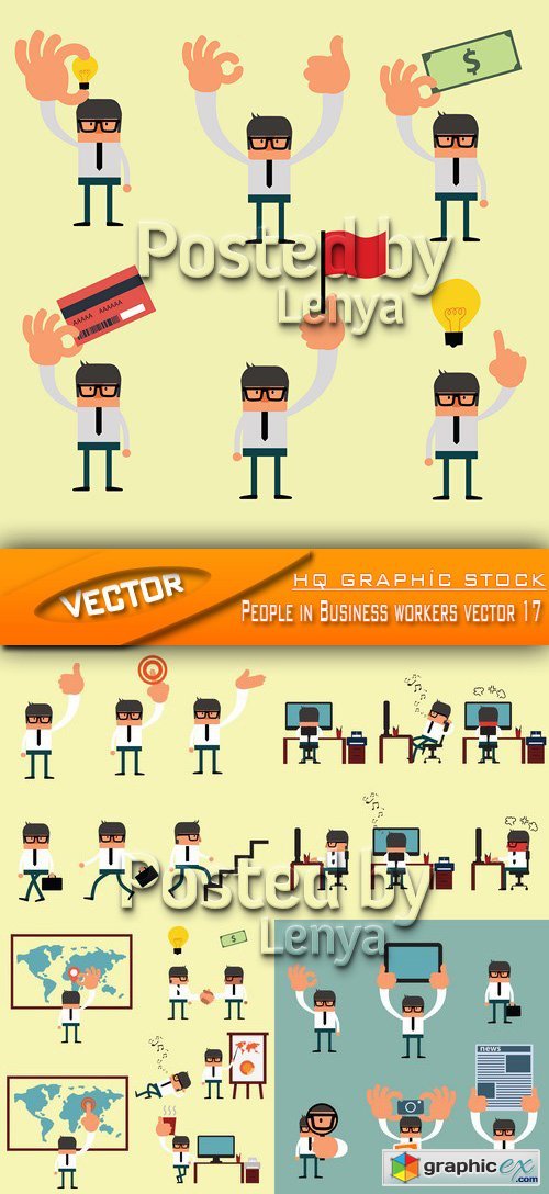 Stock Vector - People in Business workers vector 17
