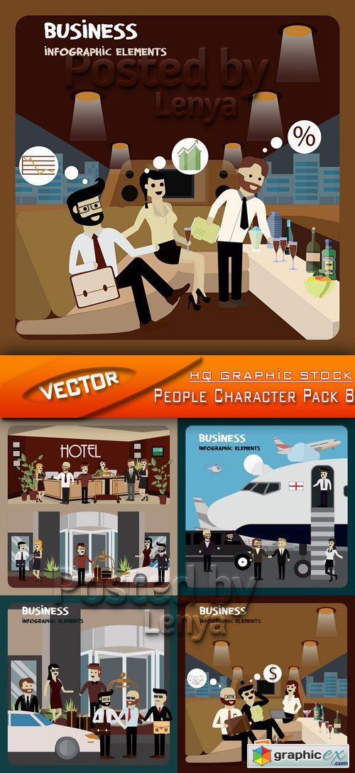 Stock Vector - People Character Pack 8