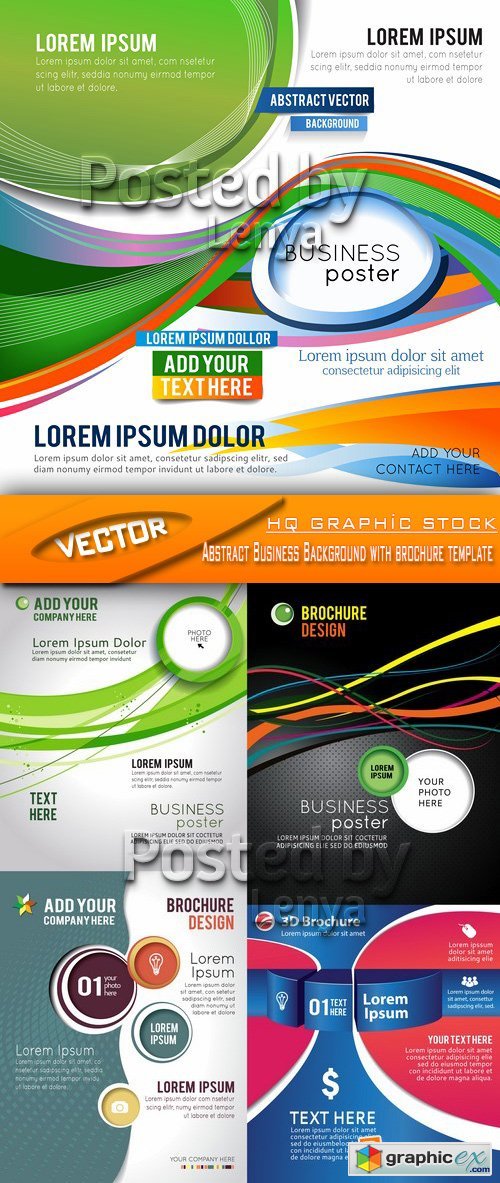 Stock Vector - Abstract Business Background with brochure template
