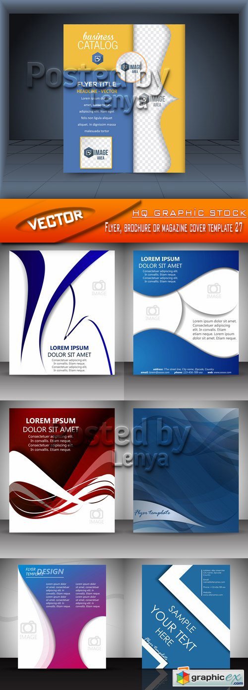 Stock Vector - Flyer, brochure or magazine cover template 27