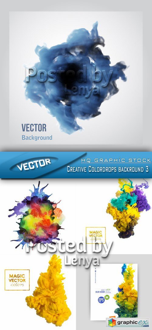 Stock Vector - Creative Colordrops backround 3